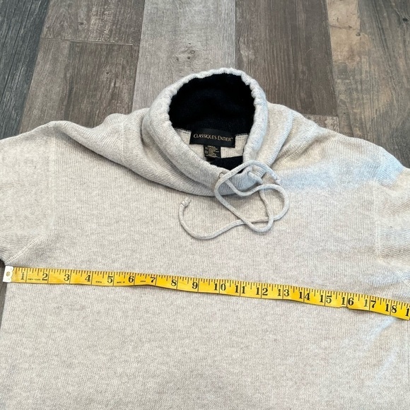 Classiques Entier Women's Cashmere Angora Tunic Cowl Sweater Kangaroo Pocket S - Picture 4 of 6